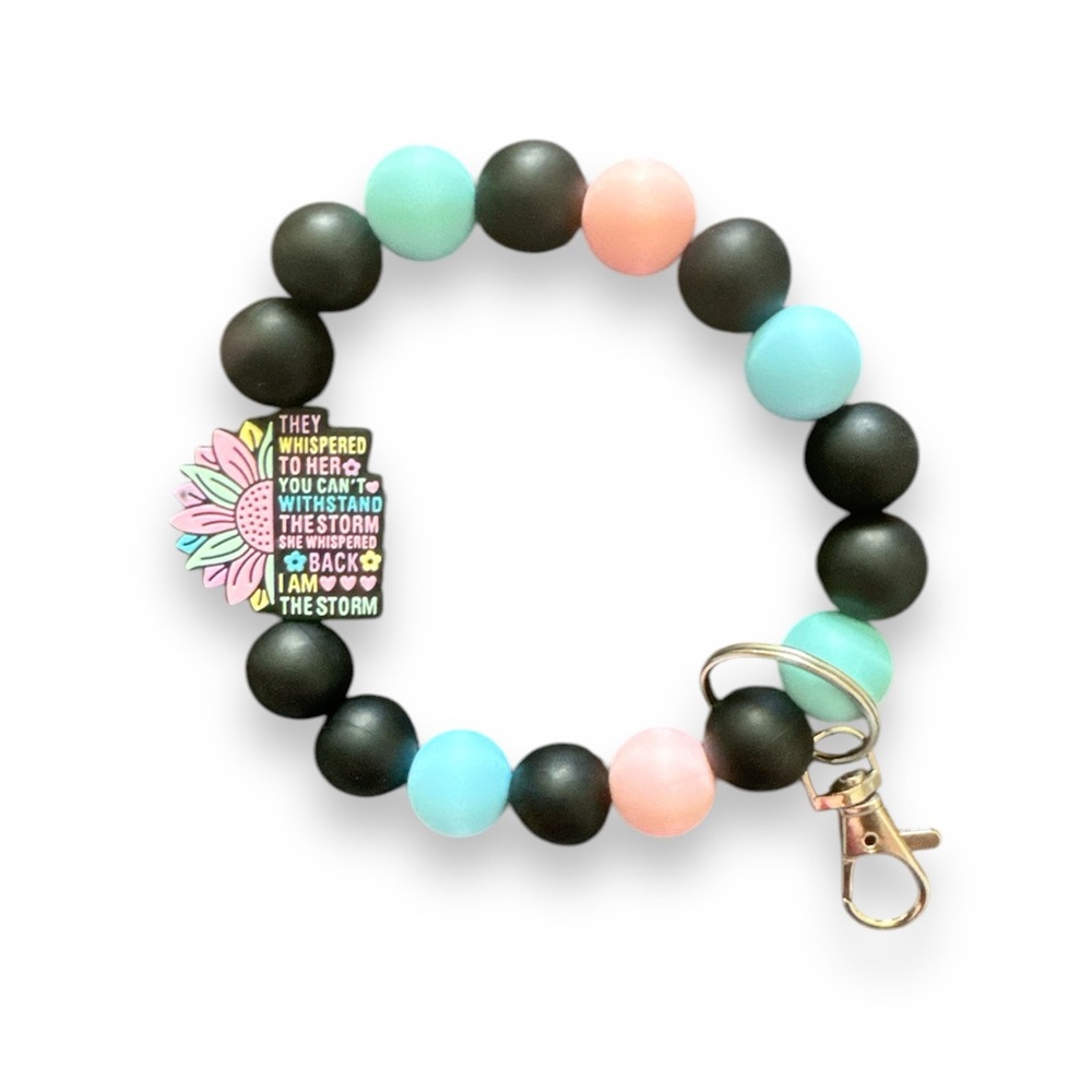 I am the storm Silicone Wristlet Colorful